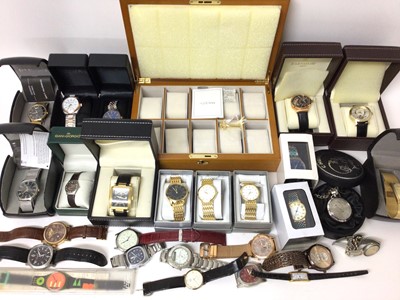 Lot 134 - Large quantity of contemporary wristwatches, mostly boxed