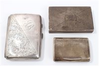 Lot 422 - Early 20th century Silverer cigarette box...