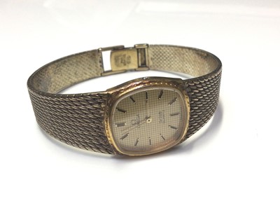 Lot 24 - Omega De Ville quartz silver gilt wristwatch