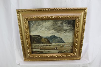Lot 1050 - *Stuart Scott Somerville (1908-1983) pair of oils on board forming a panorama - Llandudno, signed and dated 1929, 25.5cm x 29.5cm, in glazed gilt frames