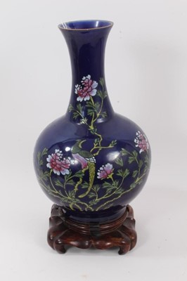 Lot 111 - Large Chinese vase, blue ground