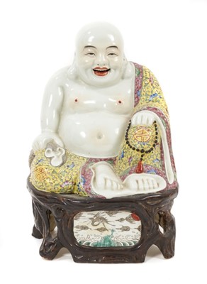 Lot 132 - Chinese porcelain figure of Buddha