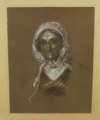Lot 1216 - George Richmond (1809-1896) pair of chalk portraits, a lady and gentleman, signed and dated 1849, 60cm x 47cm, in glazed gilt frames