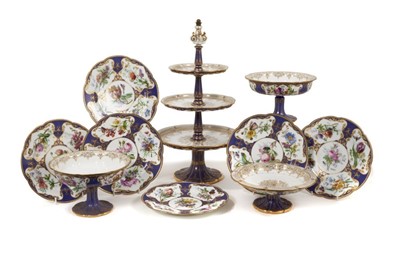 Lot 228 - Fine mid-19th century Sèvres porcelain dessert service