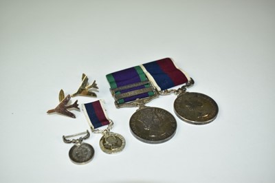 Lot 786 - Elizabeth II RAF medal pair comprising General Service medal (post 1962 type) with two clasps South Arabia and Radfan named to 1927798