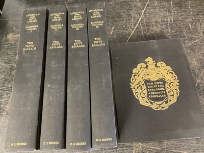 Lot 1683 - Samuel Pepys - Catalogue of the Pepys Library at Magdalene College, Cambridge - The Pepys Ballads, 5 vols, org. cloth, 4to, D.S. Brewer, 1987