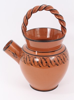 Lot 35 - 1820s Chalcedony red glazed pottery ewer