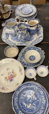 Lot 147 - Collection of 19th century blue and white transfer printed table wares and other ceramics