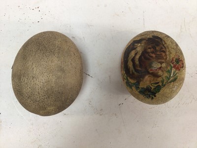 Lot 2420 - Ostrich egg and another
