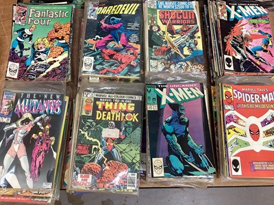 Lot 1753 - Marvel Comics mostly 80s to include X-Men, Daredevil, Fantastic Four and others. Approximately 220 Comics