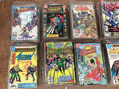 Lot 1760 - Dc Comics mostly 80s to include The Flash ,Swamp Thing, Action Comics Superman and others. approximately 300 comics