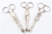Lot 492 - Pair mid-18th century Silverer scissor-action...