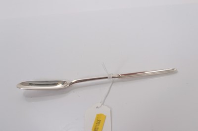 Lot 45 - Georgian Scottish silver double ended marrow scoop, (Glasgow circa 1780), maker Robert Gray, 22cm in overall length.