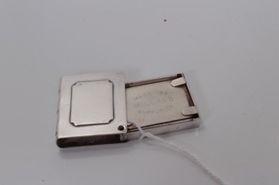 Lot 128 - Late 19th century American white metal novelty stamp book by J.H. Breese Chicago Patent May 15th 1888.3.2 x 2.6 cm