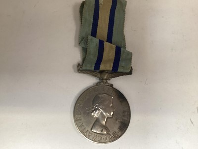 Lot 718 - Elizabeth II Royal Observer Corps Long Service medal named to Observer A. Hipkin. ROC.
