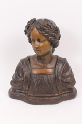 Lot 795 - Gustave Van Vaerenbergh (1873-1927) Art Nouveau bronzed plaster