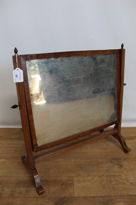 Lot 1321 - Nineteenth century mahogany framed toilet mirror, 50cm wide, 53.5cm high