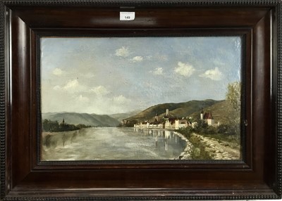 Lot 149 - Ernst Dargen, (1866-1929),German lake, signed, framed