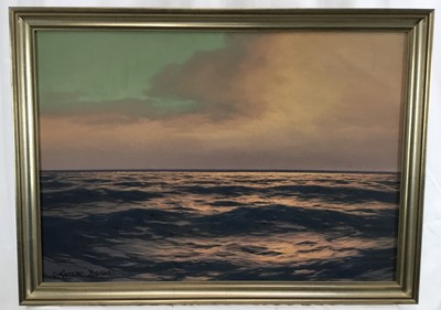 Lot 150 - Carl Kenzler (1872-1947), oil on board - Seascape, signed and inscribed Berlin, in gilt frame  
Provenance: bought out of Germany in 1938 by the vendors late parents thence by family descent