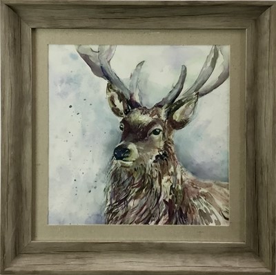 Lot 93 - Pair of contemporary colour prints in glazed frames - Stag and a Hare