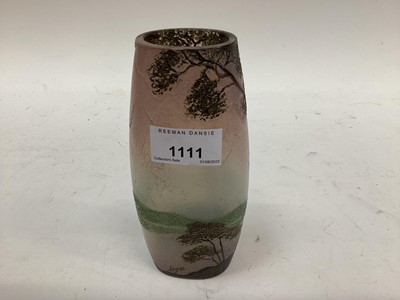 Lot 1111 - Legras cameo glass vase decorated with landscape scene,  15.5cm high
