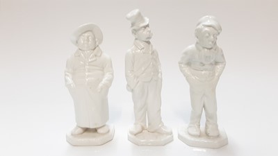 Lot 1237 - Three Royal Worcester menu holders from the Down and Out series