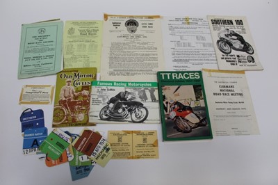 Lot 2012 - Original 1969 Formula 5000 Brands Hatch unframed poster, 75 x 50.5cm / Original The Squire of Snetterton National Road Race Meeting motorcycle races unframed poster, 75 x 50.5cm / Original Festival of