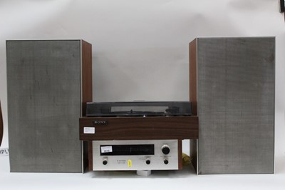 Lot 2203 - Pioneer radio tuner together with a Sony record player