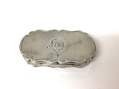 Lot 171 - Large Victorian silver vinaigrette of oval form with engine turning (Birmingham 1862) 5.25 cm
