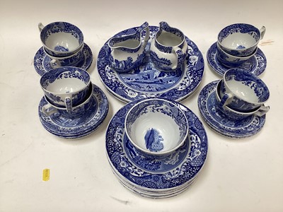 Lot 1198 - Spode blue and white Italian pattern tea and dinner service