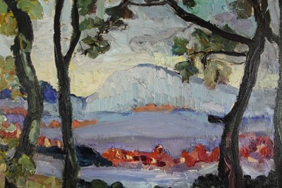 Lot 902 - *Lucy Harwood (1893-1972) oil on canvas, The Village, signed verso, 76 x 61cm, framed. Provenance: Louise Kosman Gallery