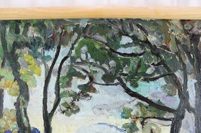Lot 902 - *Lucy Harwood (1893-1972) oil on canvas, The Village, signed verso, 76 x 61cm, framed. Provenance: Louise Kosman Gallery