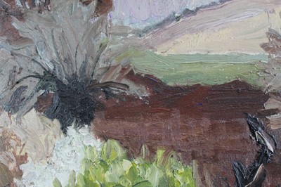 Lot 901 - *Lucy Harwood (1893-1972) oil on canvas, Fields, signed verso, 41 x 50cm, framed. Provenance: Louise Kosman Gallery
