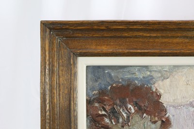 Lot 901 - *Lucy Harwood (1893-1972) oil on canvas, Fields, signed verso, 41 x 50cm, framed. Provenance: Louise Kosman Gallery