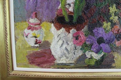 Lot 904 - *Lucy Harwood (1893-1972) oil on canvas, Still life, signed verso, 61 x 51cm, framed. Provenance: Louise Kosman Gallery
