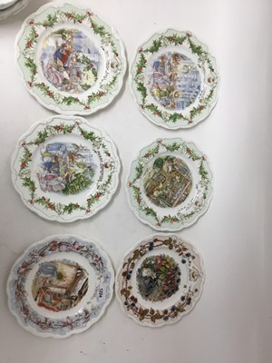 Lot 1224 - Set of four Royal Doulton Brambly Hedge Four Seasons plates, together with six other Brambly Hedge plates