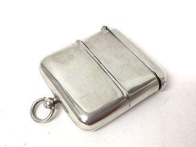 Lot 211 - Large Victorian combined silver double sovereign and vesta case (Chester 1900, William Neale) 6 x 5 cm
