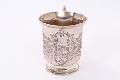 Lot 201 - Victorian silver christening cup