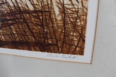 Lot 1025 - *Charles Bartlett (1921-2014) signed artists proof etching, 'Summer', 38cm x 48cm, in glazed frame