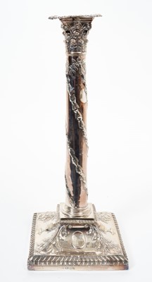 Lot 526 - George III silver candlestick