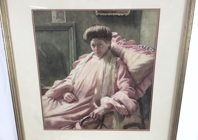 Lot 130 - Charles H.H. Burleigh (1875-1956), watercolour portrait of Avril Burleigh