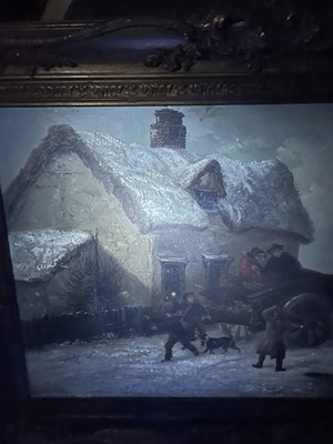 Lot 997 - Thomas Smythe (1825-1906) oil on canvas, The Snowball Fight, signed, 31cm x 46cm, in gilt frame