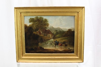 Lot 993 - Attributed to Thomas Smythe, drover in an extensive landscape