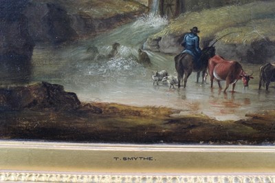 Lot 993 - Attributed to Thomas Smythe, drover in an extensive landscape