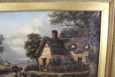 Lot 988 - Thomas Smythe oil on canvas, , Farmyard with horses and chickens