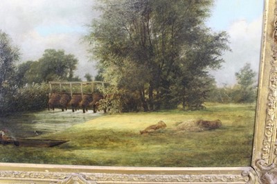 Lot 988 - Thomas Smythe oil on canvas, , Farmyard with horses and chickens