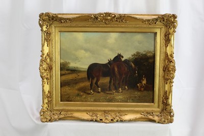 Lot 987 - Thomas Smythe oil on canvas, Plough team resting