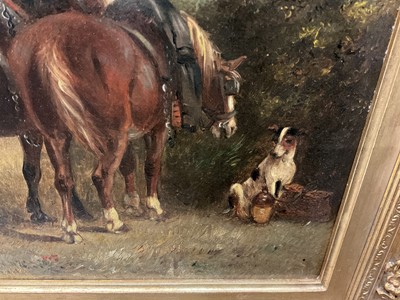 Lot 987 - Thomas Smythe oil on canvas, Plough team resting