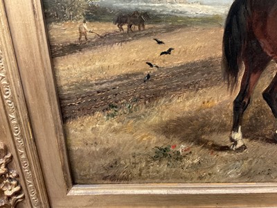 Lot 987 - Thomas Smythe oil on canvas, Plough team resting
