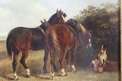 Lot 987 - Thomas Smythe oil on canvas, Plough team resting
